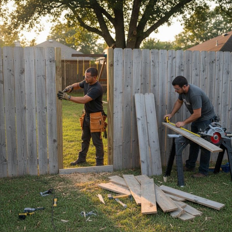 Local Fence Repair pros at work